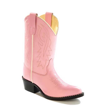 Old West Children's J Toe Western Boots - Pink
