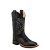 Old West Youth's Broad Square Toe Boots - Black