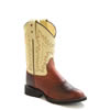 Old West Youth's Comfort Wear Western Boots - Rust/Oyster