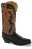 Women's Fashion Wear Boots - Black / Tan