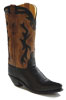 Men's Cowboy Fashion Wear Boots - Black Foot / Tan Canyon Shaft