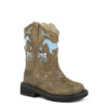 Roper Toddler's Horse Flowers Western Boots w/Lights
