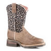 Roper Kid's Cheetah Square Toe Boots W/Geo Sole