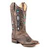 Roper Ladies Arrows Square Flextra Boots - Waxy Brown