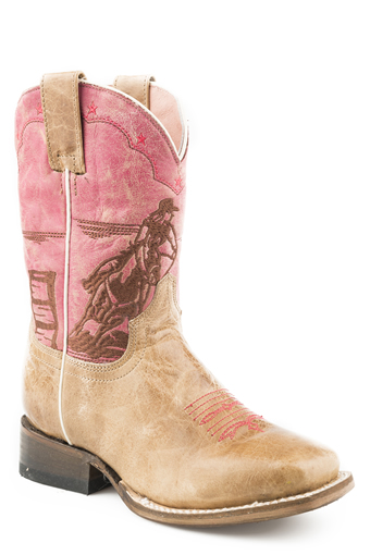 Roper Youth's Rodeo Barrel Racer Square Toe Boots