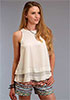 Stetson Ladies Canvas Embroidered Shorts