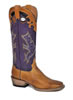 Stetson® Men's Wide Square Toe Buckaroo Boots - Tan/Purple