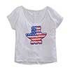 Tin Haul Gal's Crop Tee w/American Flag Anvil