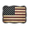 Nocona Rectangle USA Flag Belt Buckle