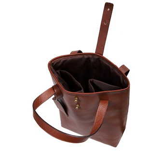 Scully Leather Wine Bag - Brown #3