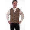 Men's WAH MAKER 4 Pocket Herringbone Tweed Wool Vest - Brown