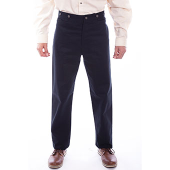 Men's WAH MAKER Cotton Herringbone Pants - Black