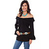 Scully Honey Creek Off Shoulder Top - Black