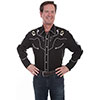 Scully Men's Western Shirt w/Shooting Guns Embroidery