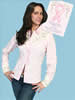Ladies' Long Sleeve Pink Ribbon Breast Cancer Awareness Shirt