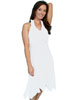 Cantina Collection Ladies Halter Sundress w/Ruffles - White