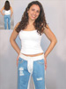 Scully� Ladies' Denim Western Style Sweat Pants - White