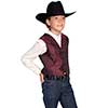 Scully Children's Rangewear Paisley Vest - Burgundy
