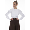Rangewear Ladies Paisley Embroidered Bib Shirt - White