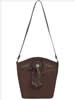 Boar Suede Handbag w/Beads & Fringe - Chocolate