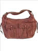Scully Brown Leather Handbag w/Pockets