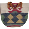 Scully Ladies' Large Oval Base Woven Handbag - Aztec