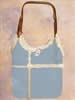 Scully® Blue Shearling Suede Handbag