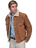 Scully® Men's Boar Suede Jean Jacket - Cafe Brown