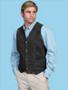Scully® Men's Boar Suede Vest - Black
