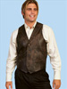 Scully® Men's Whip Stitch Leather Vest - Brown Buff