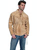 Scully Men's Boar Suede Mountain Man Shirt - Bourbon