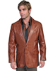 Scully Men's Hand Finished Lamb Western Blazer - Antique Brown