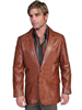 Hand Finished Lamb Western Blazer - Antique Brown