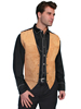 Boar Suede/Satin Back Vest - Bourbon
