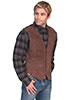Boar Suede/Satin Back Vest - Espresso