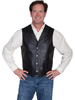 Scully Men's Soft Touch Lamb Lapel Vest - Black