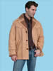 Men's Boar Suede / Shearling Lined Coat - Whiskey
