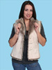 Scully� Ladies' Faux Leather Vest - Chalk