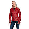 Scully Ladies Laced Sleeve Leather Jacket - Red
