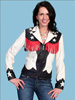 Ladies' Lambskin Jacket w/Stars & Fringe