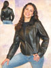 Ladies' Black Italian Lamb Leather Jacket - Black