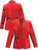 Ladies' Boar Suede Leather Jacket - Red