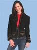 Ladies' Black Boar Suede Jacket w/Studs