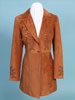 Ladies' Boar Suede Coat w/Floral Detail