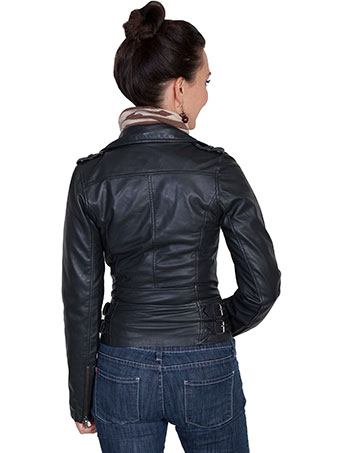 Scully Ladies Lamb Motorcycle Jacket - Black #2