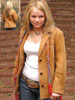 Ladies' Brown Boar Suede Coat