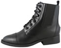 Children's Paddock Leather Lace Riding Boot - Black