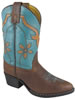 Smoky Mountain® Youth's Cactus Flower Western Boot - Brown/Turquoise