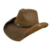 Stetson Roxbury Distressed Leather Hat - Rust