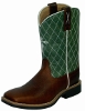 Twisted X Children's Cowkid Work NWS Toe Cowboy Boots - Cognac/Lime -12.5M